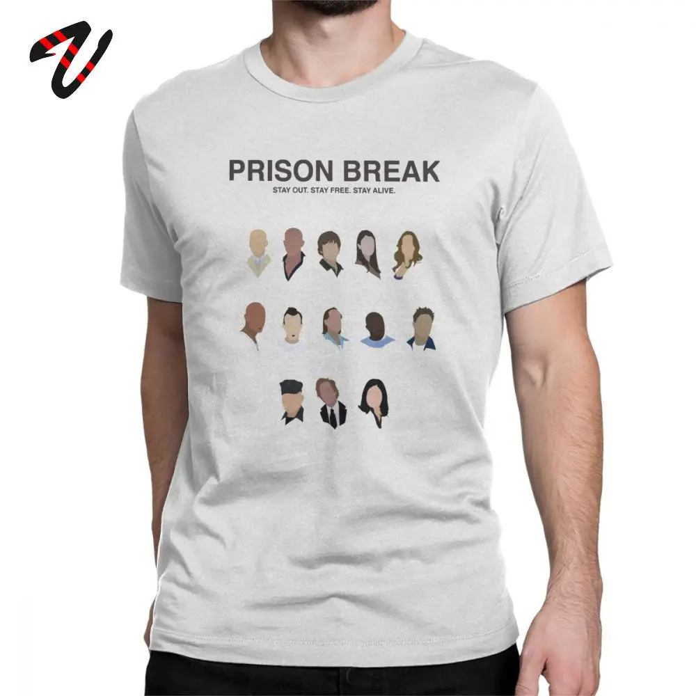 

Cool Men's T-Shirt Prison Break Movie Streetwear Premium Cotton Tee Shirt Short Sleeve T Shirt Crewneck Clothing Graphic Printed