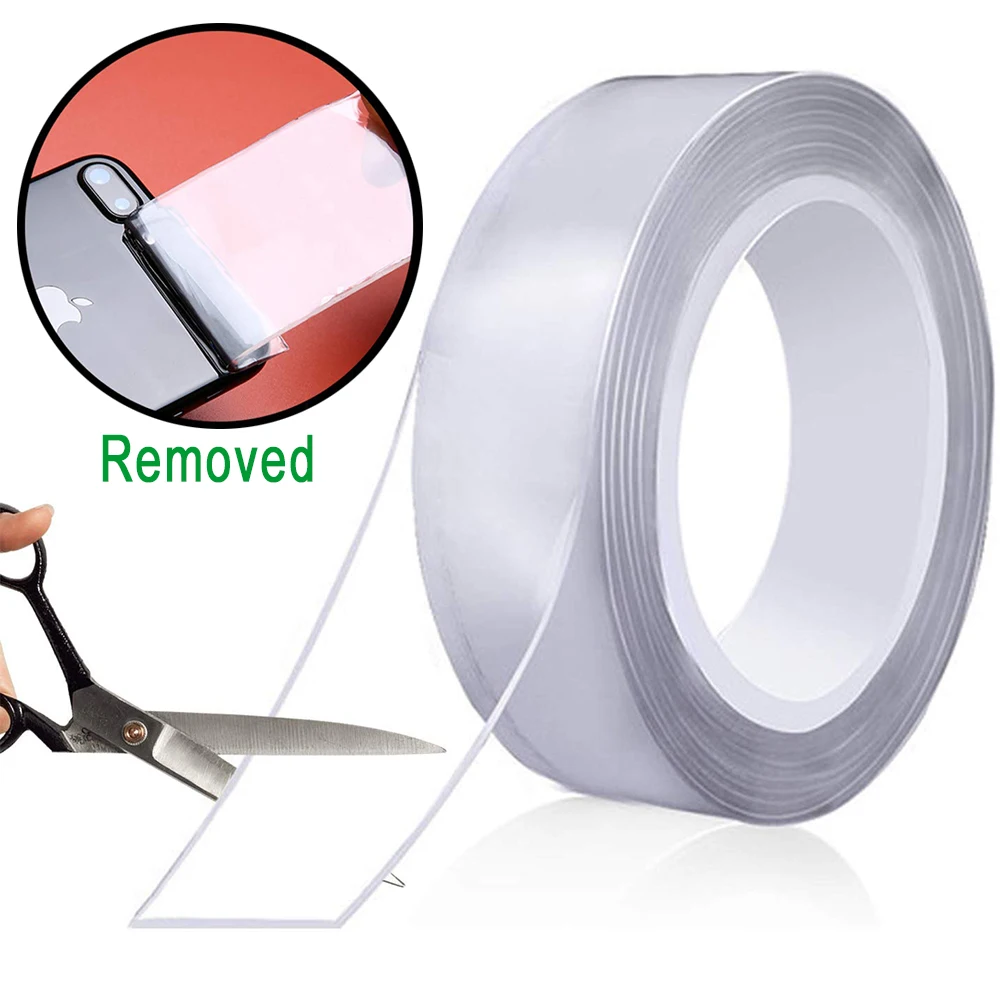 Прозрачная двусторонняя нано лента Multipurp Волшебная клейкая не скользит
