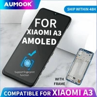 super amoled lcd for xiaomi mi a3 display touch screen with original frame digitizer assembly for mi cc9e display replacement