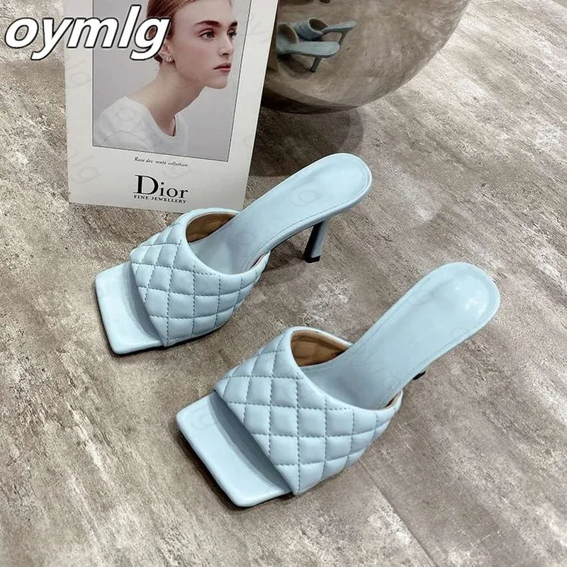 2021 новые женские сандалии с квадратным носком на тонком высоком каблуке 9 см