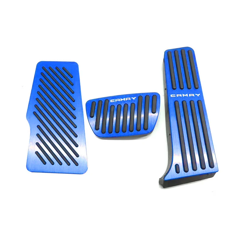 2018-2020 Blue3pcs Ускоритель автомобиль газ педаль тормоза подножка педали Нескользящие Pad крышка чехол на для Toyota Camry 2006- аксессуары - Название цвета: 2018-2020 Blue3pcs