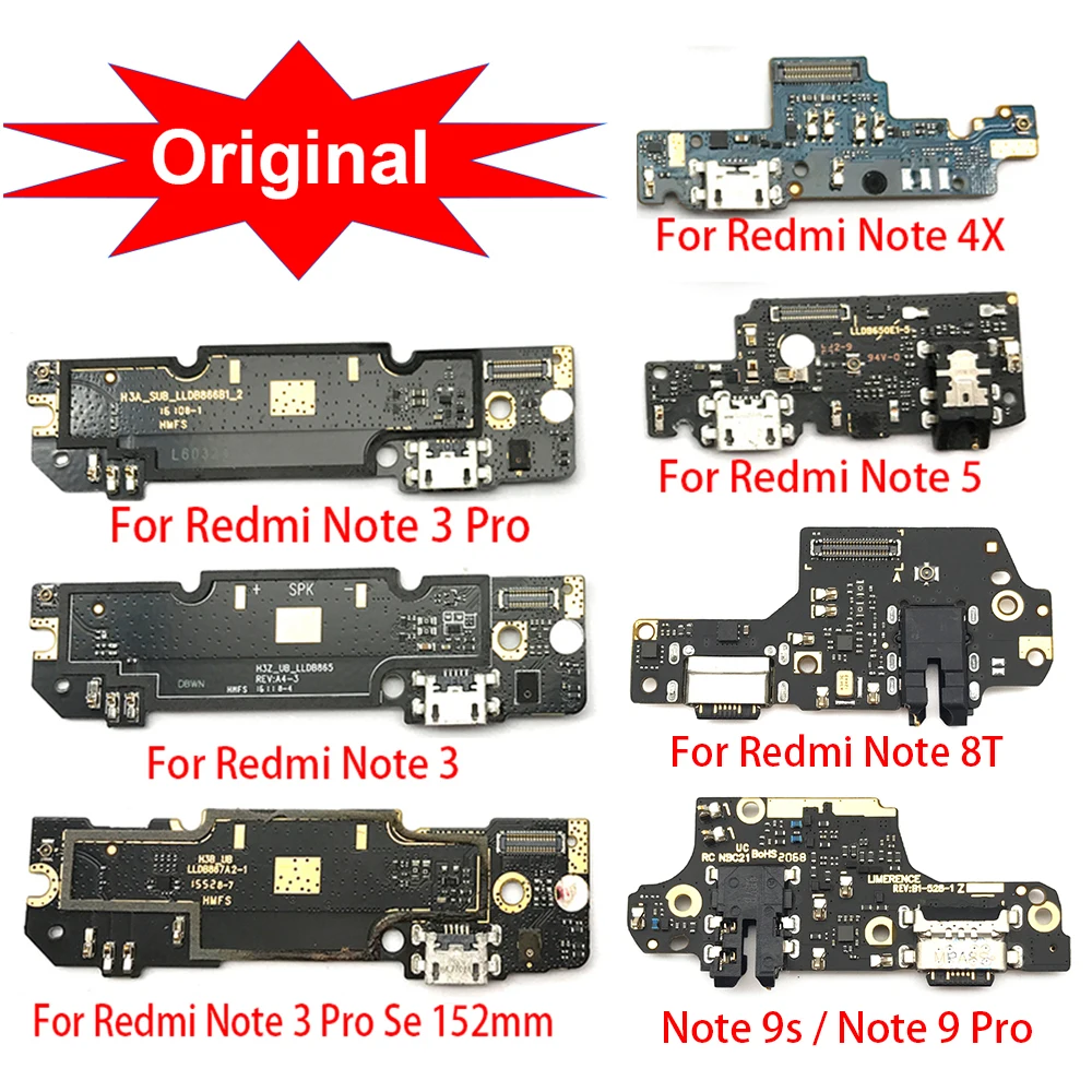 USB Charger Charging Dock Port Connector SUP board Flex Cable For Xiaomi Redmi Note 8T 9S 9 4 4X 5 5A 6 3 Pro Se 152mm
