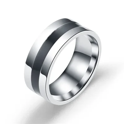 Высокое качество Мужские эпоксидные титановые кольца из нержавеющей стали