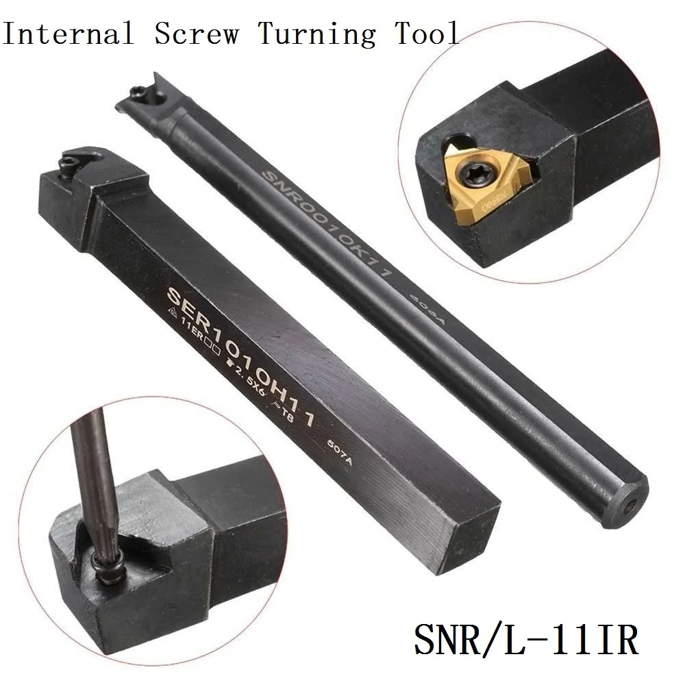 

SNR/L 0008K11-0010K11-0012M1 / SNR/L 0008K11-A16 -0010K11-A16 -0012M11-A16 Threaded Tool Holder Screw Turning Tool 11ER /11IR