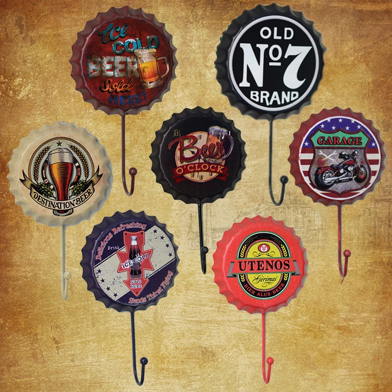 Металлические дощечки для пивной бутылки с крючком жестяная вывеска винтажная