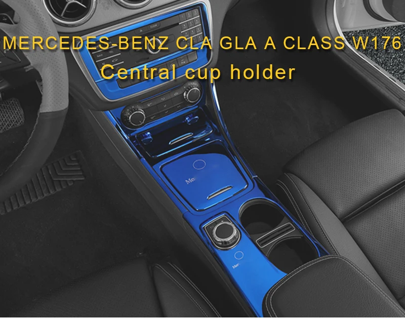 Carманго для Mercedes Benz A Class GLA CLA W176 Авто центральная консоль подстаканник рамка накладка наклейка хромированные аксессуары