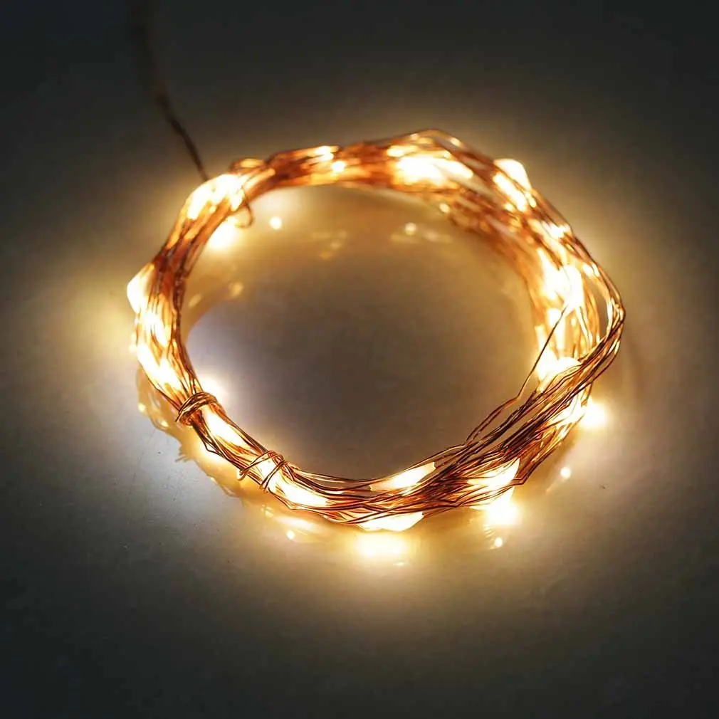 ICOCO 4 м 40LED 7 видов цветов медная проволока сказочная гирлянда водонепроницаемая 3