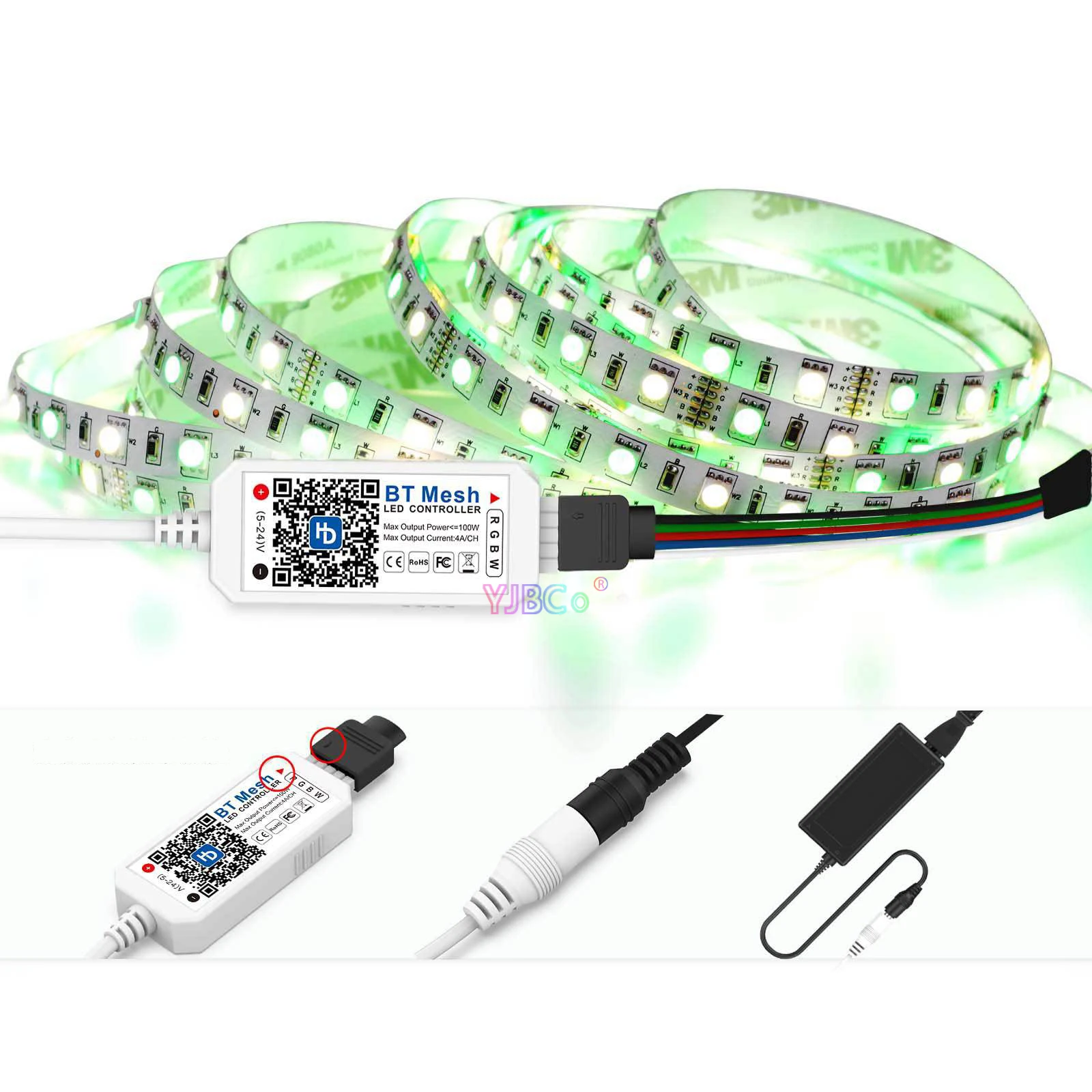 

BT MESH DC5V 12V 24V Single color/CCT/RGB/RGBW Controller Compatible-Bluetooth LED light Tape dimmer Bulb Lamp Switch