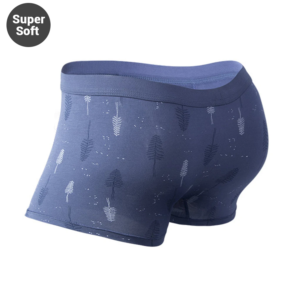 Эвз 4 шт. Бесшовные Боксеры Нижнее белье Мягкие Модальные Мужские трусы удобные с