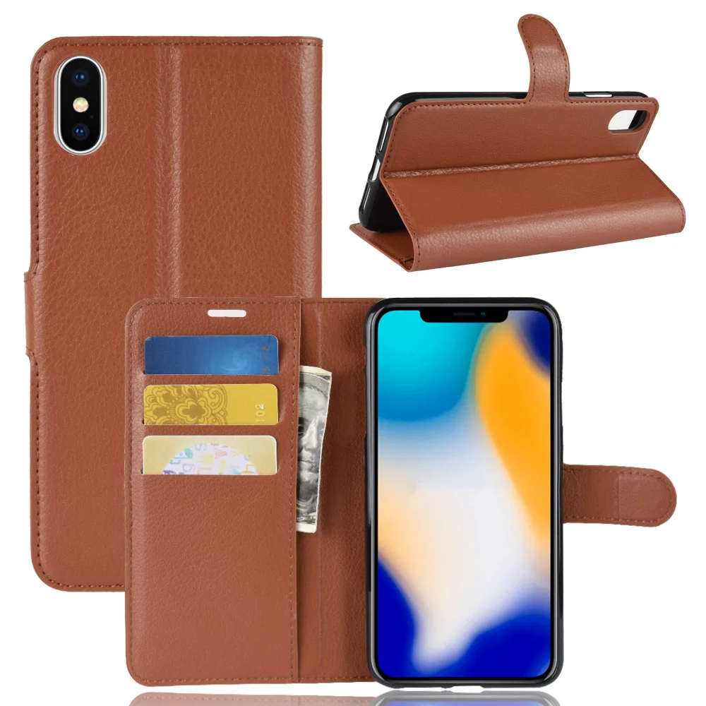 Кожаный флип-чехол для iphone 6 6splus 7 8 8plus X XS XR максимальный чехол телефона | Мобильные
