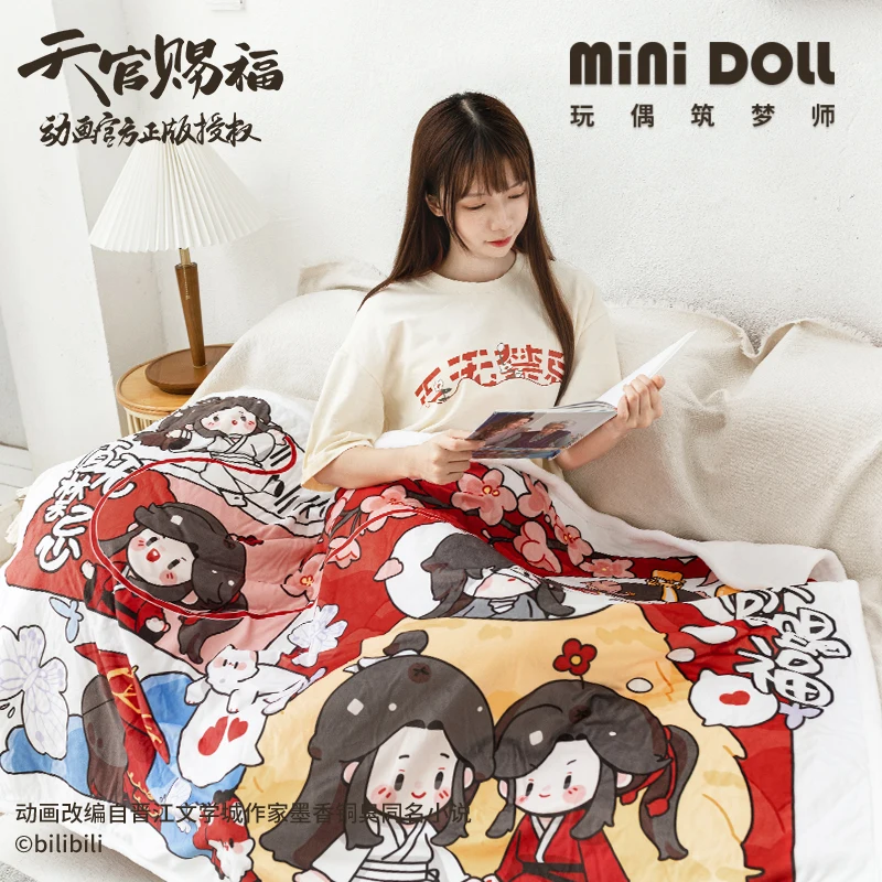 

Anime Tian Guan Ci Fu Hua Cheng Xie Lian Q Version Thicken Flannel Blanket Autumn Winter Warmer Air Conditioning Blanket
