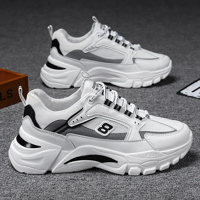 

Chunky Sneakers Male Trend Sports Casual Shoes Men Comfortable Casual Running Shoes Man Mesh Breathable Wearable Vulcanized Shoe