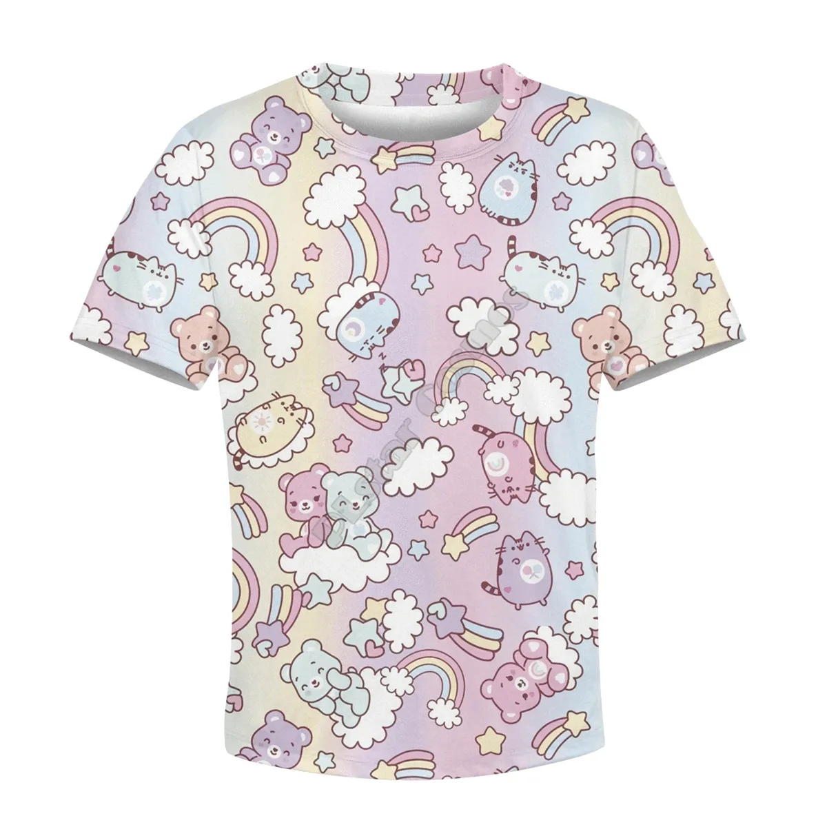 

Cute Bear and Pusheen Custom Hoodies T-shirt Apparel 3D Printed Kids Pullover Sweatshirt Jacket T Shirts Boy Girl Funny