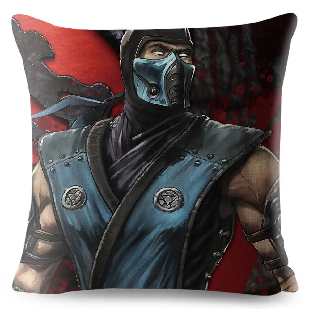 Чехол на подушку с рисунком игры Mortal Kombat | Дом и сад