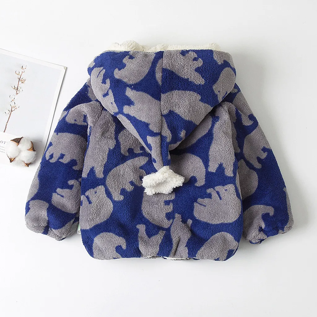 Autumn Winter Warm Jackets Boys Girl Coats Kid Zip Thick Long Sleeve Cotton Snowsuit Hoodie newborn Overcoat baby warm Clothing