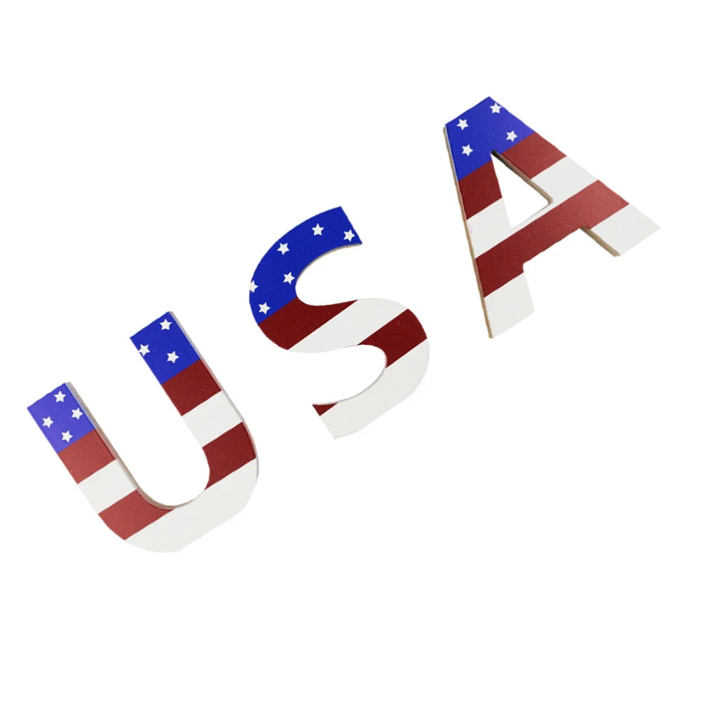 

3 шт., 4 июля США, деревянные таблички, День независимости, украшение для вечеринки