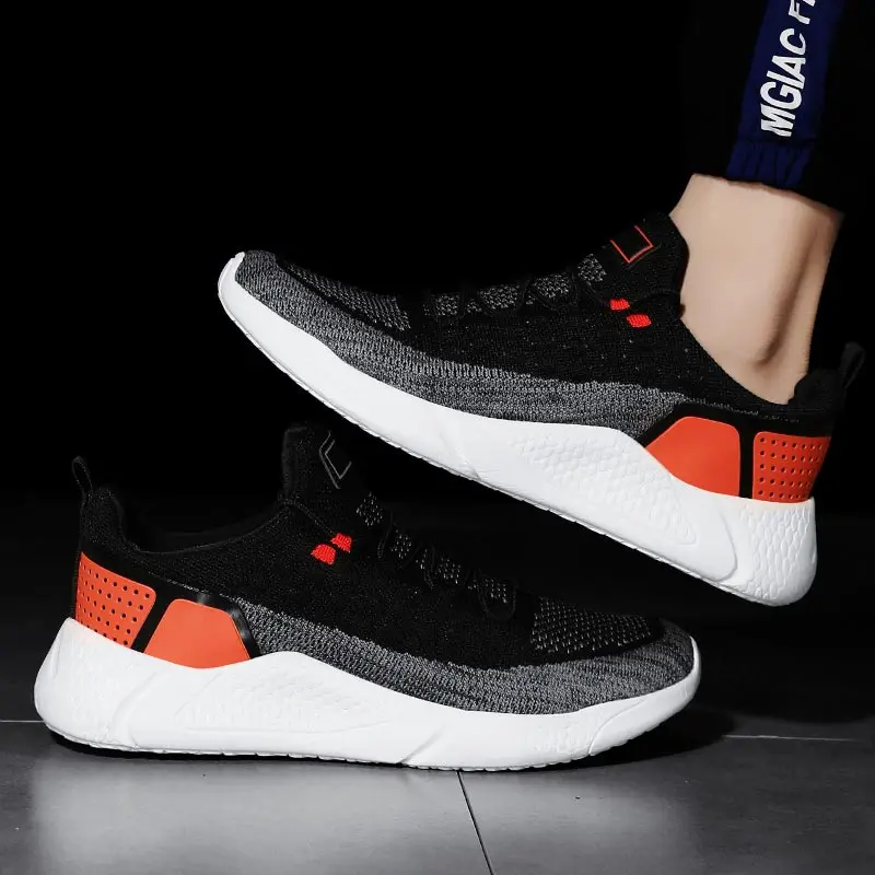 Plus Size Summer Lightweight Running Shoes Men Sport Sneakers Men's Sports Cheap Black Fitness Training Zapato A-494 | Спорт и