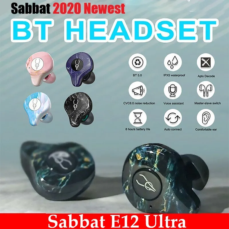 Sabbat E12 ультра Bluetooth 5 0 TWS Беспроводные наушники с зарядным устройством мини