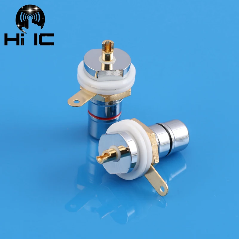 1 пара/2 шт. AMP HiFi родием зажимный винт RCA муфтовый стыковочный переводник шасси RCA CMC гнездовая розетка разъём штекер аудиотерминал