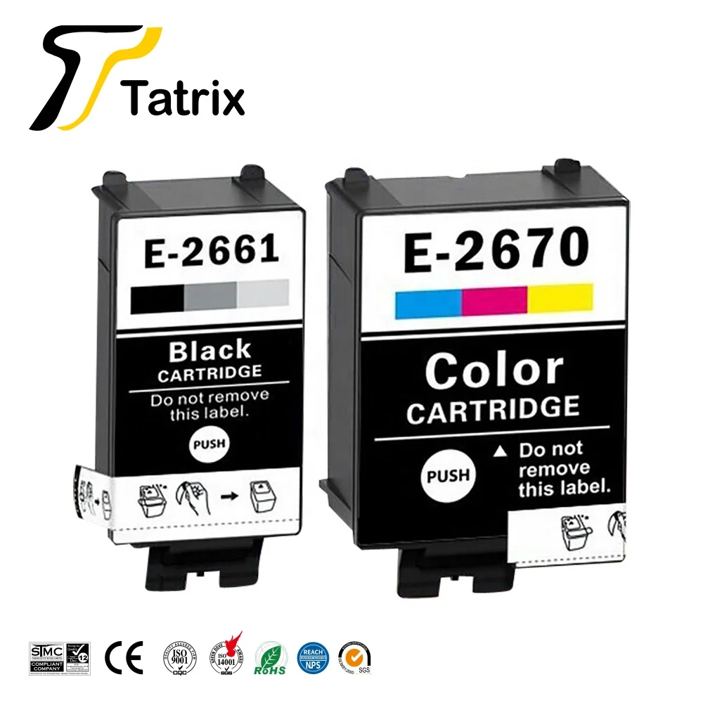 Tatrix для Epson T2661 T2670 T266 картридж совместимый с пигментом EPSON 266 267 принтера фактор WF100W