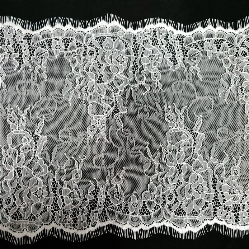 

3Meters/lot Width 21.5cm Lace Trim Wide Nylon transparent vintage bridal lashes lace For Underwear accessories Sewing lace