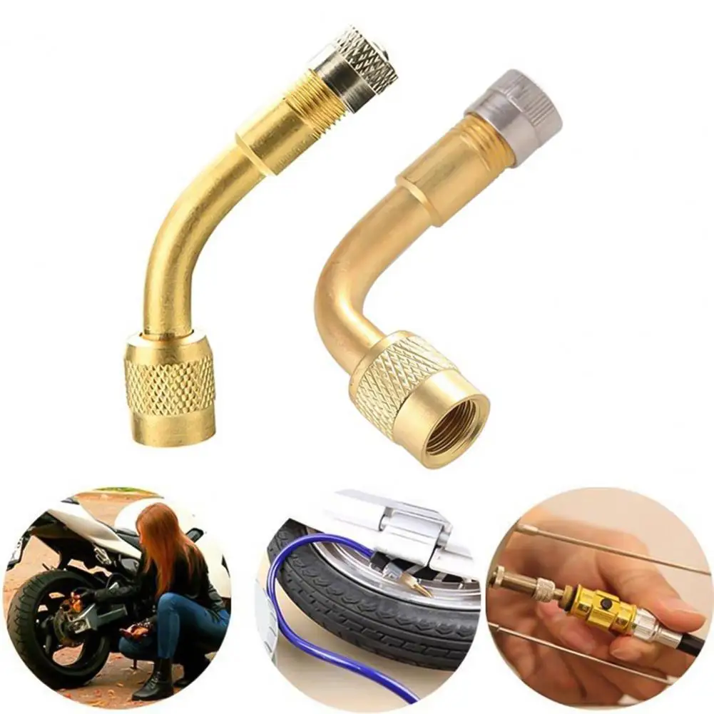 

1Pc 45 90 135 Degree Bend Adaptor Effortless Flexible Copper Tyre Valve Extension Adaptor for Cars еали эксеѬеѬа Valve Stems