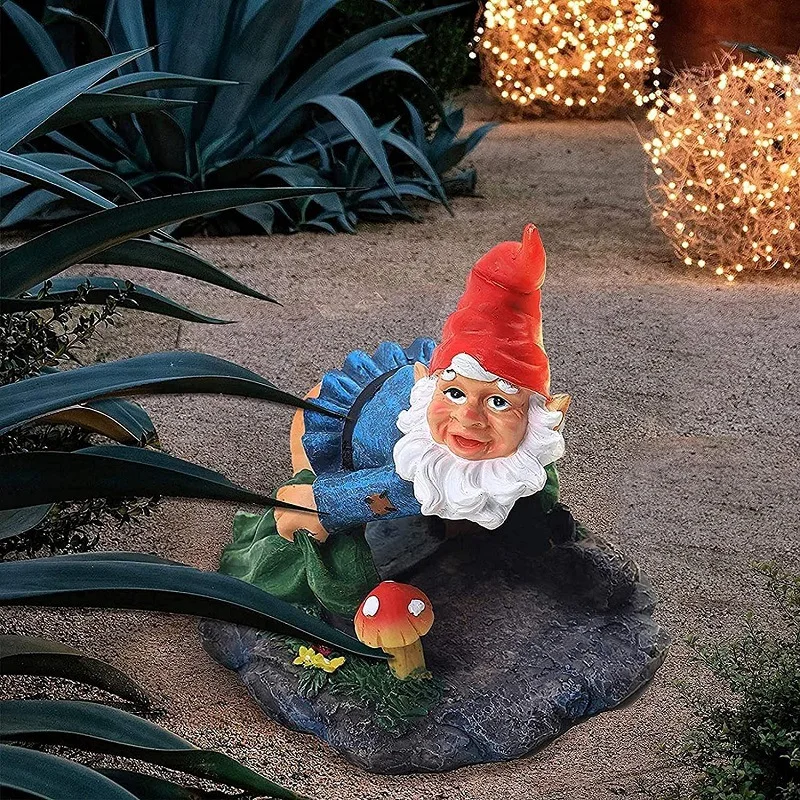 

Забавная Новинка, расклешенная крышка с пузырьком, украшение для улицы, сада, двора, искусственные поделки из смолы, милые статуи, Новогодни...