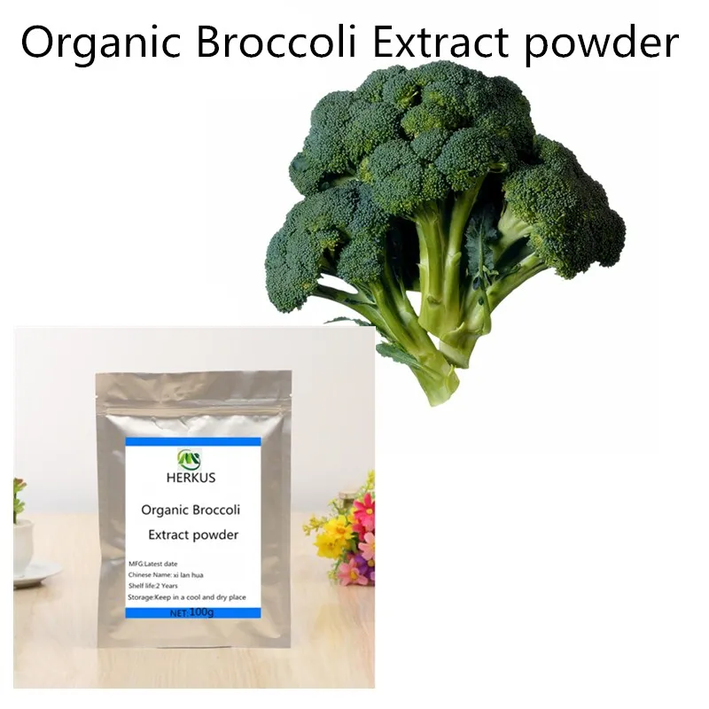 

100% Natural Organic Broccoli Extract Powder, Rich In Antioxidants, Prevent Cancer, Xi Lan Hua, Promote Lung Health