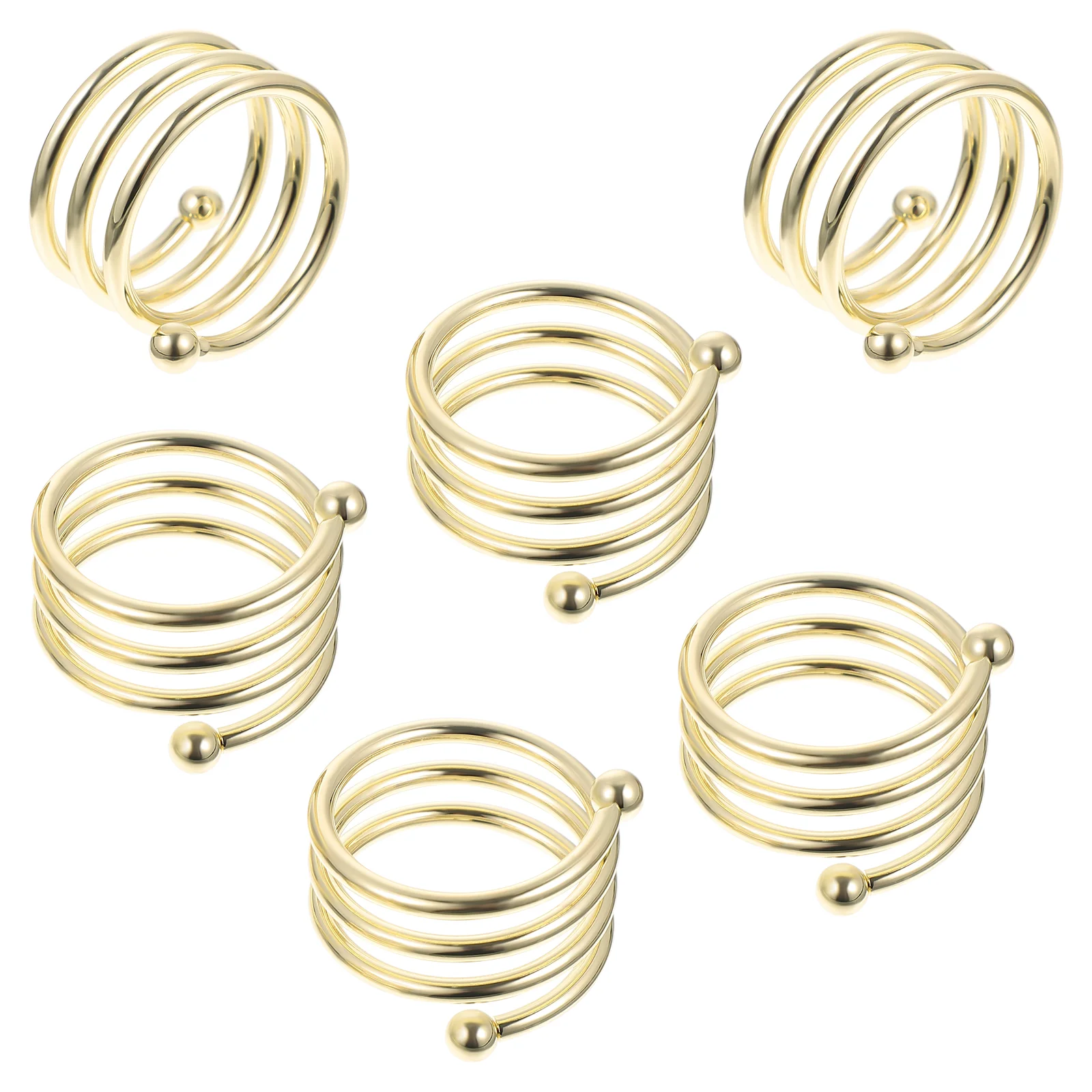 

6Pcs Household Napkin Buckles Decorative Home Party Napkin Rings Napkin Holders