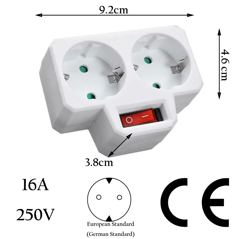 Европейские электрические розетки с выключателем 16 А 250 В европейские удлинители
