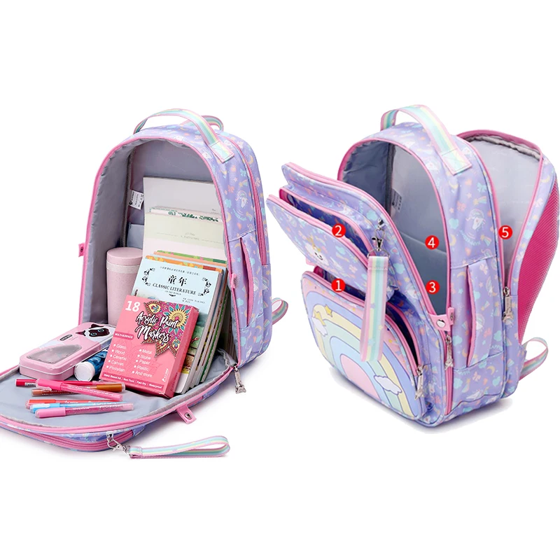 New Large schoolbag cute girl Student School Backpack Waterproof bagpack rainbow school Sweet book bags for teenage girls kids