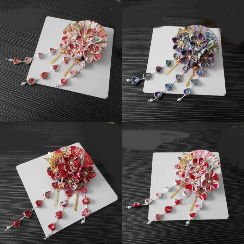 Новая японская заколка для волос Сакура украшение головы реквизит костюма