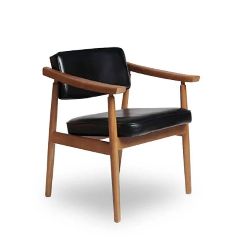 Стул для обеденного стола из твердой древесины спинное кресло Северной Европы