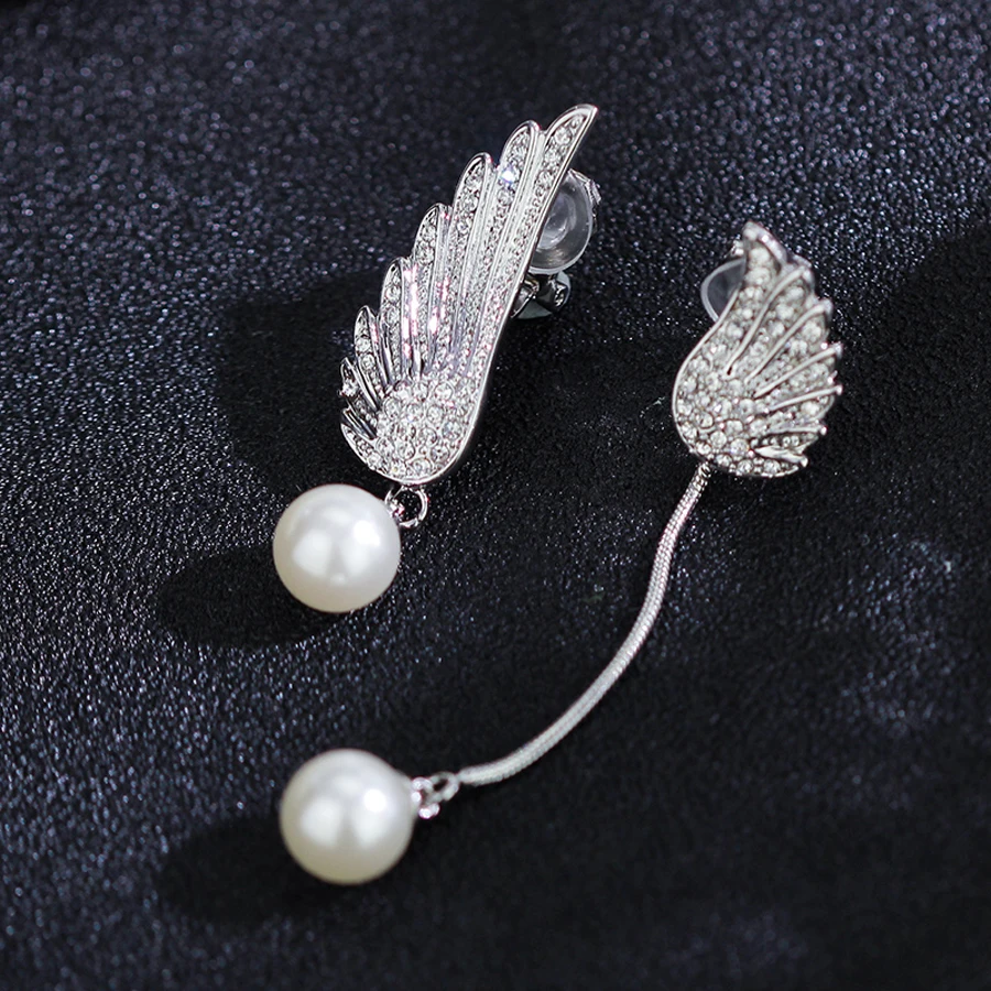 Модные Асимметричные дизайнерские серьги клипсы ювелирные изделия без