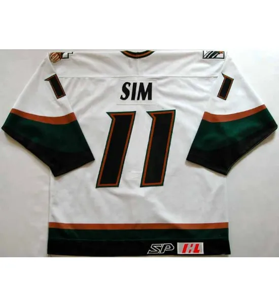 

Early 2000's #11 Jonathan Sim Utah Grizzlies MEN'S Hockey Jersey Embroidery Stitched Customize any number and name