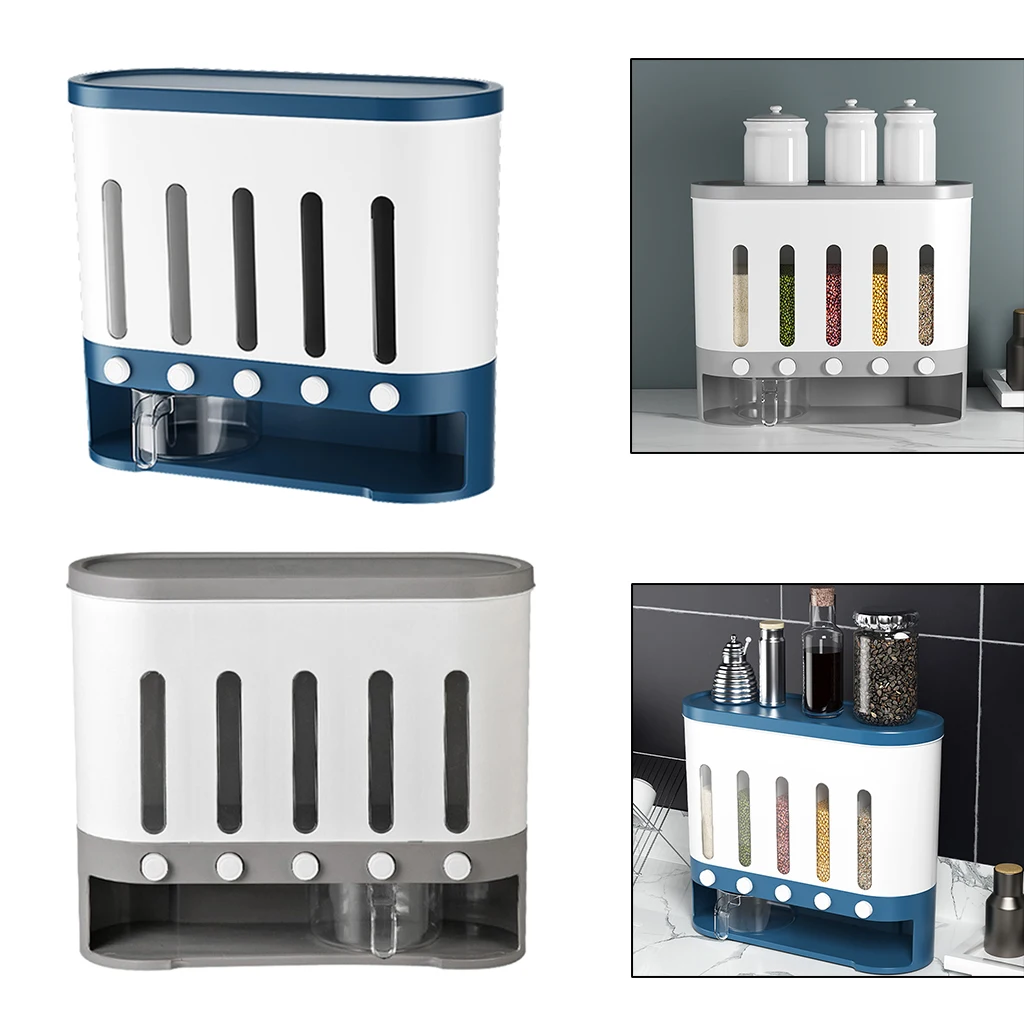 

Kitchen Rice Storage Box Multi-grid Grain Cereal Kitchen Storage Box Food Storage Box Tank