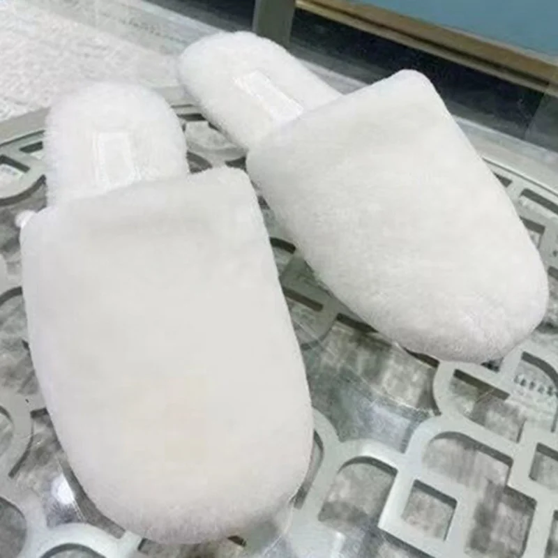 

Женские туфли из натуральной шерсти, роскошные брендовые лоферы, плоская подошва, уличные модные удобные теплые, на осень