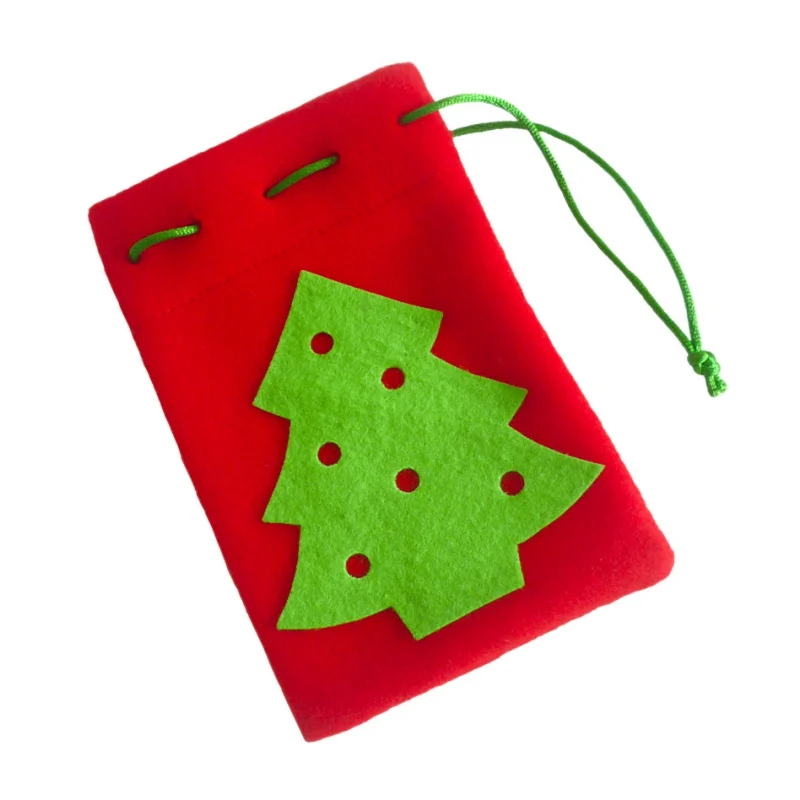 Подарочные пакеты с принтом новогодней и рождественской елки для детей 2020|Носки