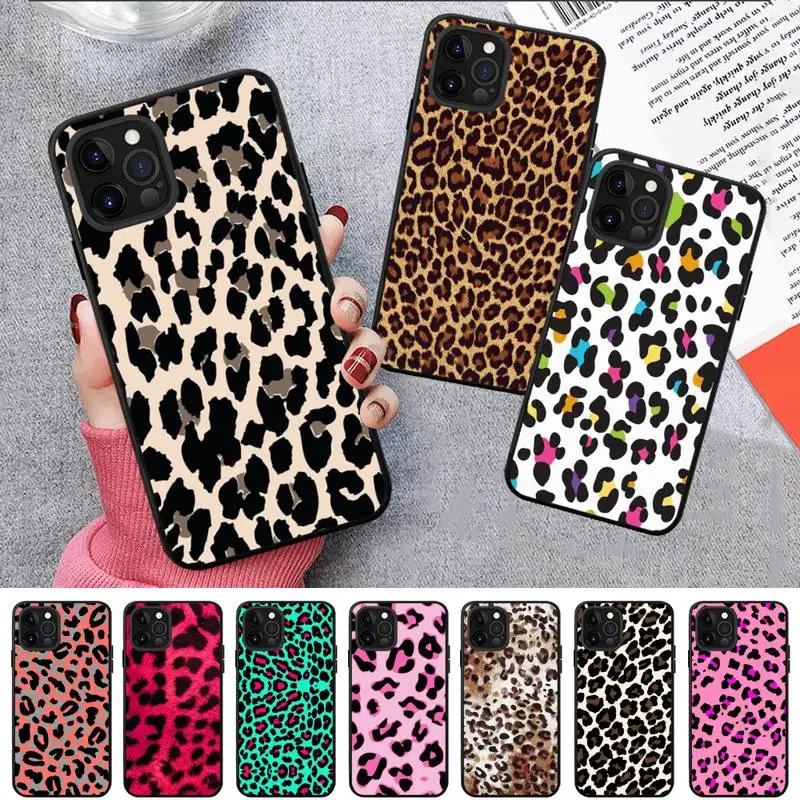 

Leopard Print Pattern Phone Case For iPhone 13 11 8 7 6 6S Plus X XS MAX 5 5S SE 2020 XR 11 pro DIY Funda