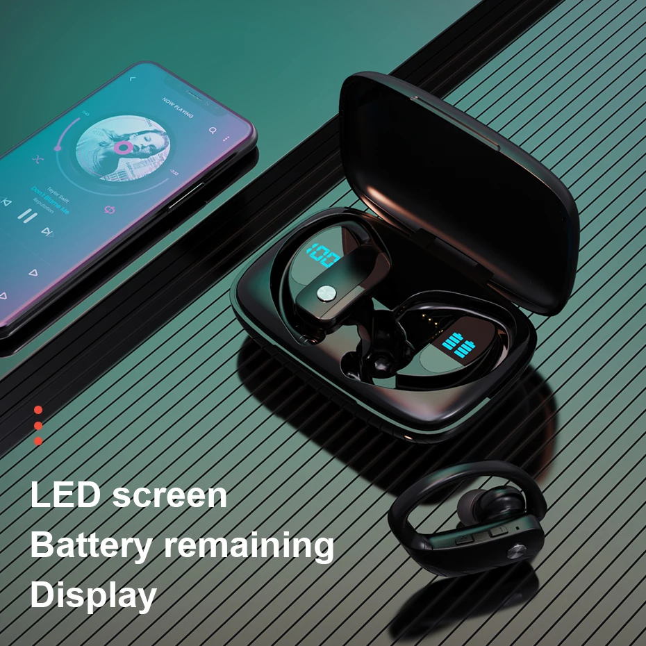 

3500mAh Charging Box TWS Earphone Wireless Bluetooth Headphones Sport Earbuds Gaming Headsets LED Power Display Music Earphones
