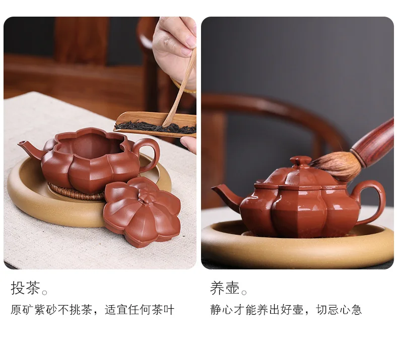 Yixing Глиняный Чайник поколение жира производители НЕОБРАБОТАННАЯ руда Zhuni Kwai плоский овальный чайник Cao Zhiguang чайник подлинный