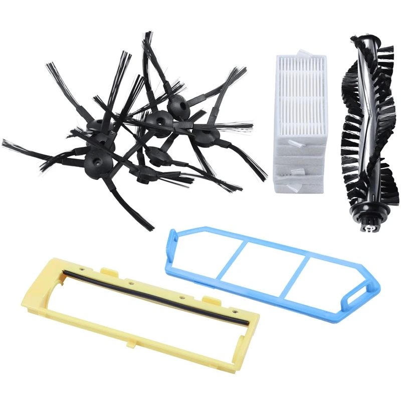 Filter Replacements Kits for Ilife A4 A6 A4S A8 A40 Hepa Filter & Primary Filter & Side Brush Remote Control Roll Brush Cover