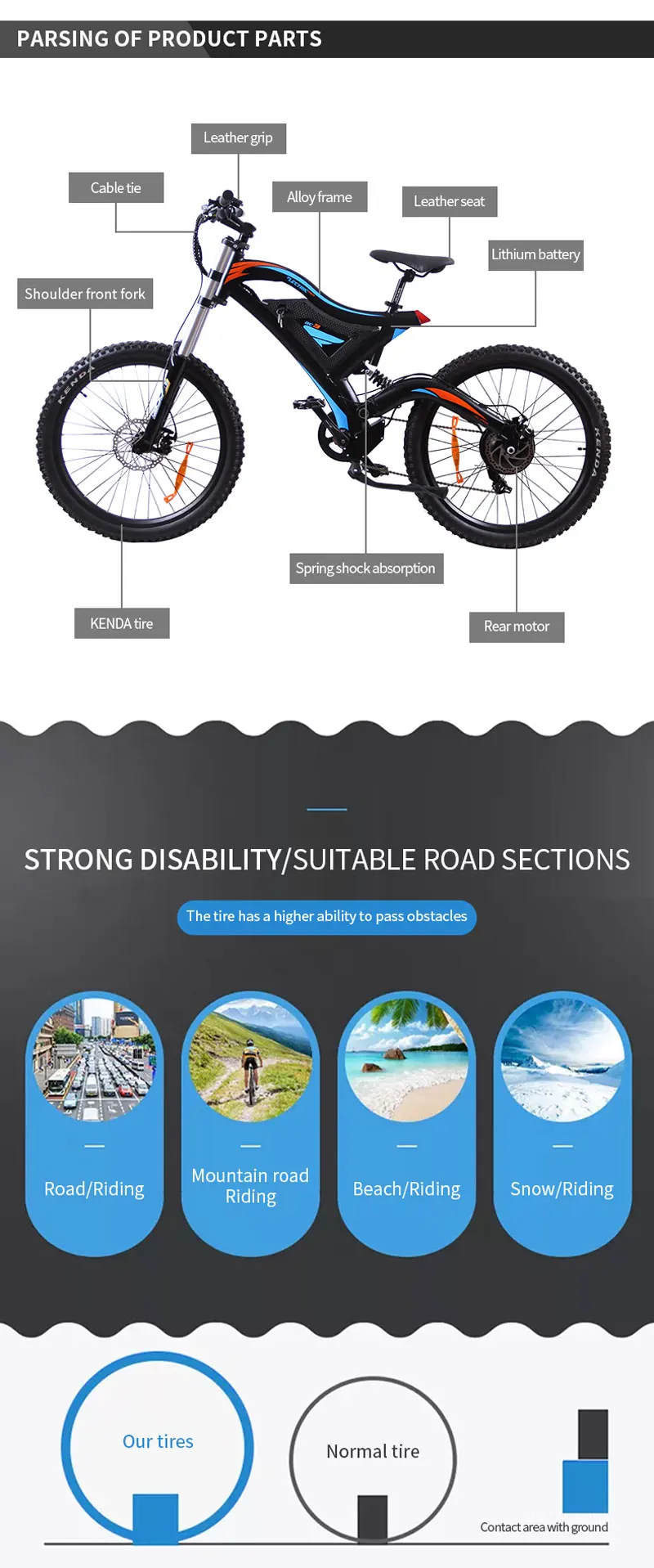 EZBIKE, акция, Электрический дорожный велосипед TDE15, рама из алюминиевого сплава, электровелосипед с аккумулятором 500 Вт, 26 дюймов, горный велосипед