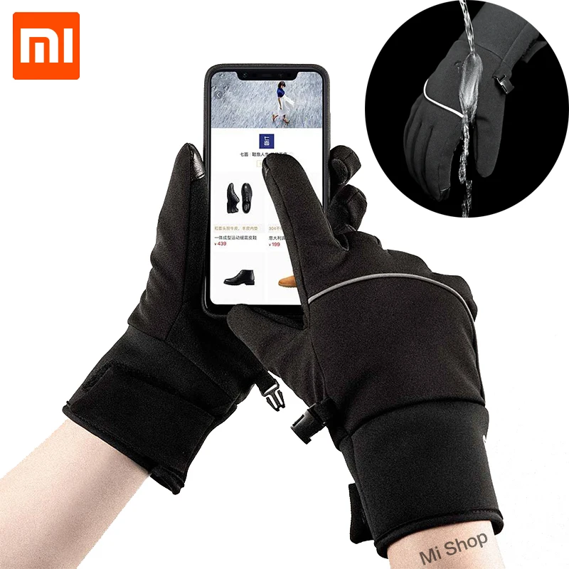Новые Xiaomi Mijia Qimian уличные бархатные теплые перчатки с сенсорным экраном