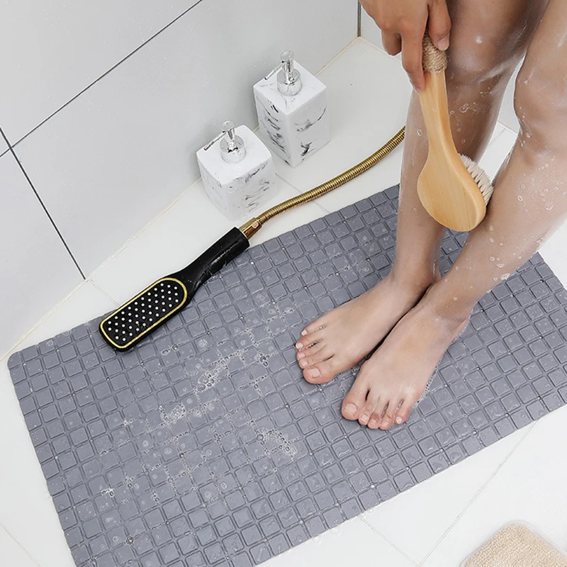 Нескользящий коврик для ванной 38 Х70 см с отверстием воды | Дом и сад
