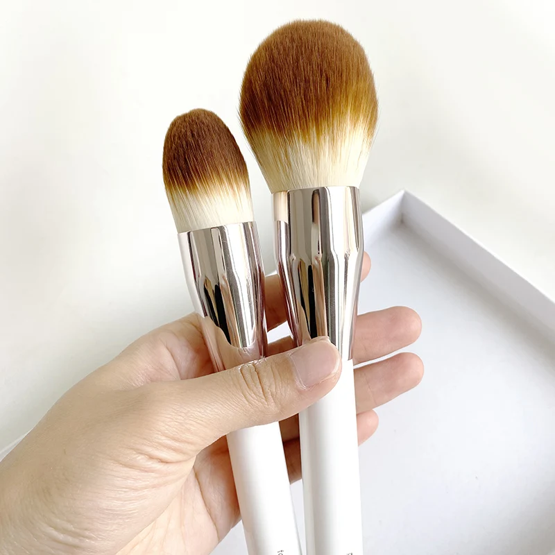 

White Color High-end Big Size Makeup Powder Brush Brand High Quality Face Smooth Precision Flawless Foundation Blush Brushes
