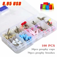 100 pcs 30 cups 70 brushes disposable dental prophy polishing polisher prophylaxis wrench mixed 3 latch screw