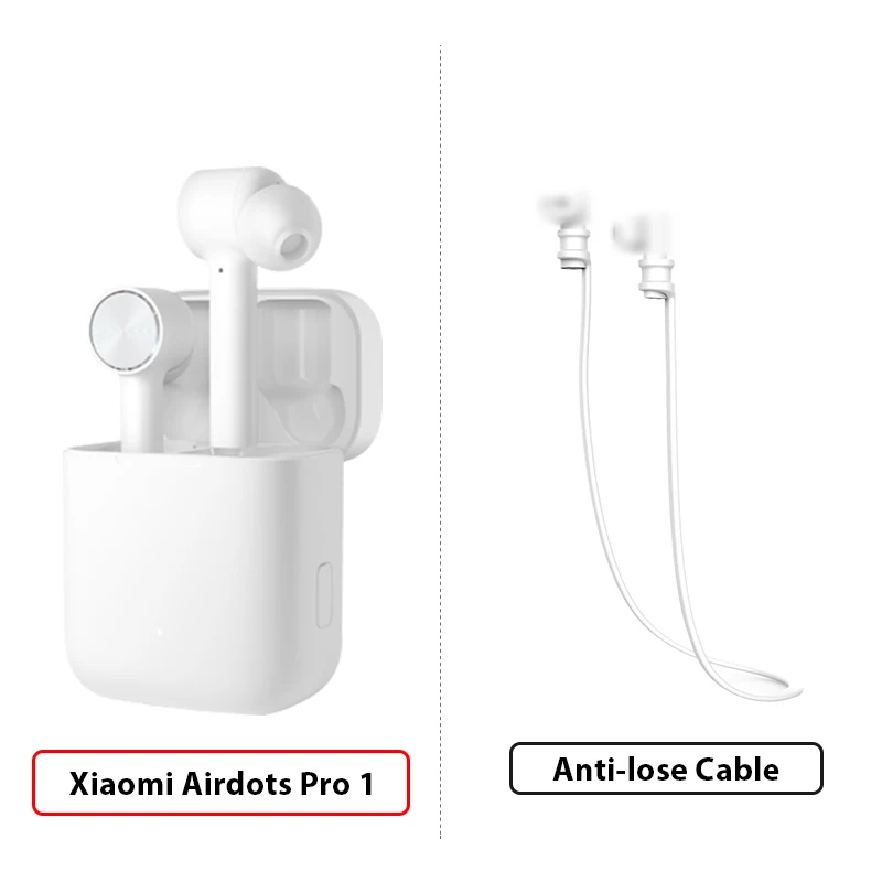 1Add Antilose Cable Xiao mi Airdots Pro TWS беспроводные наушники mi True беспроводные Bluetooth наушники ANC переключатель ENC HD управление нажатием для IOS Android - Цвет: 1Add Antilose Cable