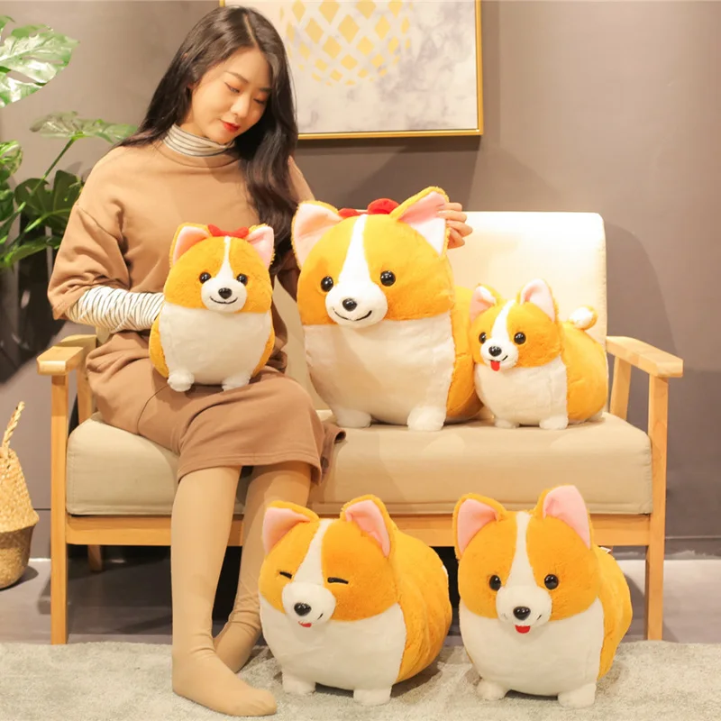 

38/45/60cm Kawaii Corgi Dog Plush Toy Soft Stuffed Cartoon Animal Pillow Cute Christmas Gift for Kids Kawaii Birthday Present