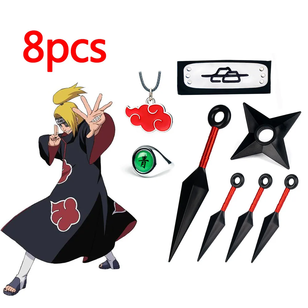 Набор из аниме аксессуары Naruto Akatsuki Cosplay NARUTO Uchiha Itachi перчатки &quotКакаси&quot Kunai Mask Ninja